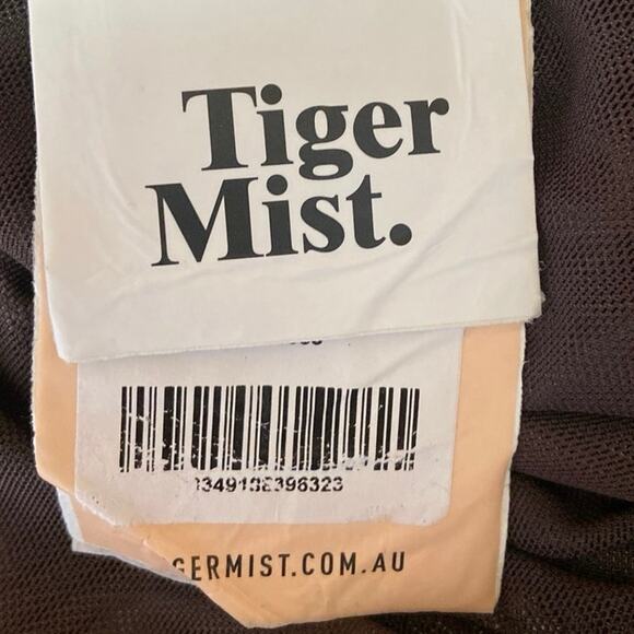 Tiger Mist NWT Multicolor Sleeveless Ruched Slit Open Back Mini Bodycon Dress XS - Picture 5 of 6